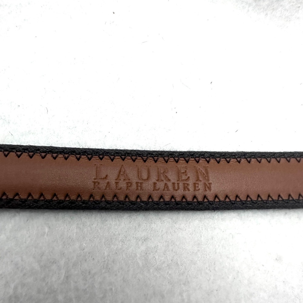 Ralph Lauren XL 39.5 Brown Snakeskin Embossed Leather Skinny Taylor Swift Chiefs - Picture 5 of 7